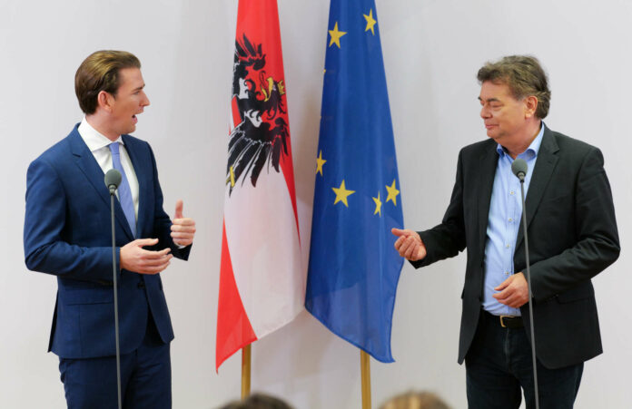ÖVP patronu Sebastian Kurz ve Werner Kogler (Yeşiller), Avusturya'yı geleceğe birlikte götürmek istiyor.
