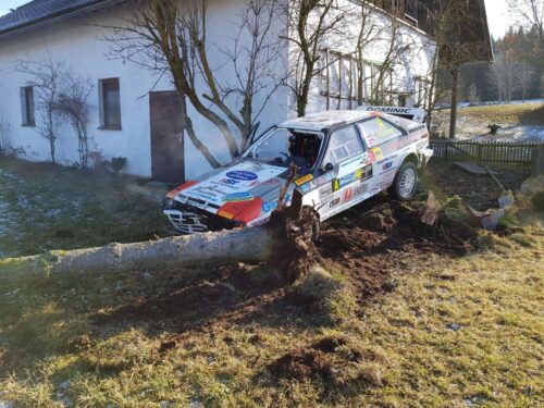 Für „Holzfäller“ Christof Klausner im Audi Quattro war leider schon vor dem Start Endstation.