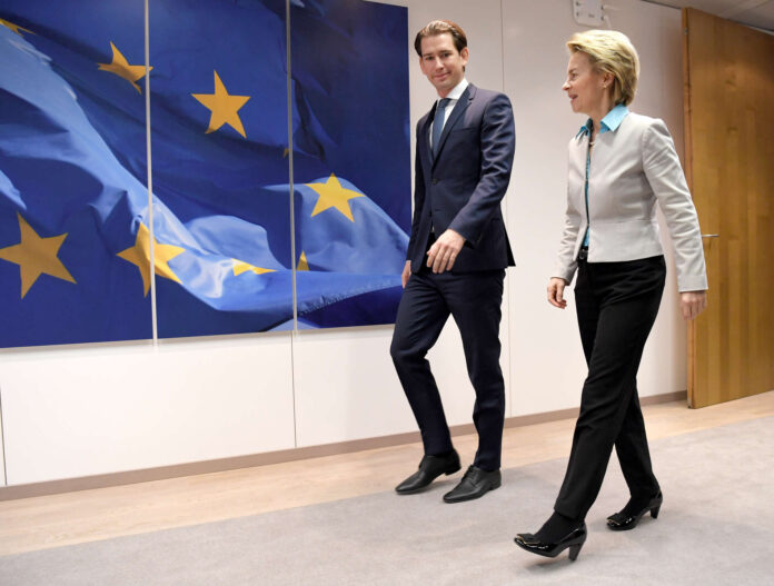 Sebastian Kurz (hier im Jänner bei EU-Kommissionspräsidentin Ursula Von der Leyen) will, dass dei EU mit dem Geld der Bürger sparsam umgeht.