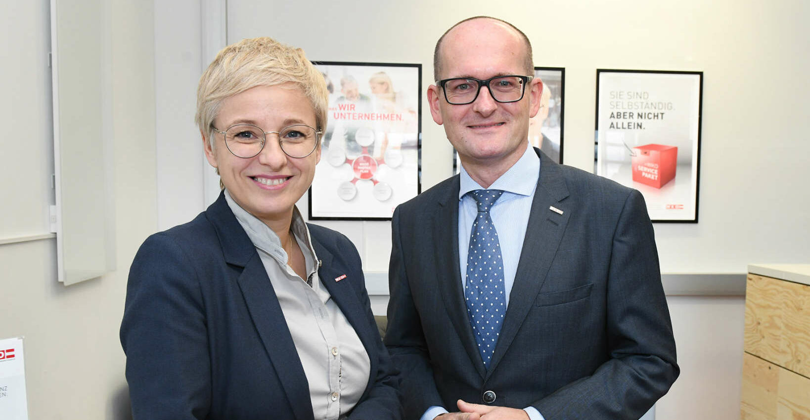 Einsatz für die Unternehmen: WKOÖ-Präsidentin Doris Hummer mit WKOÖ-Direktor-Stv. Gerald Silberhumer.