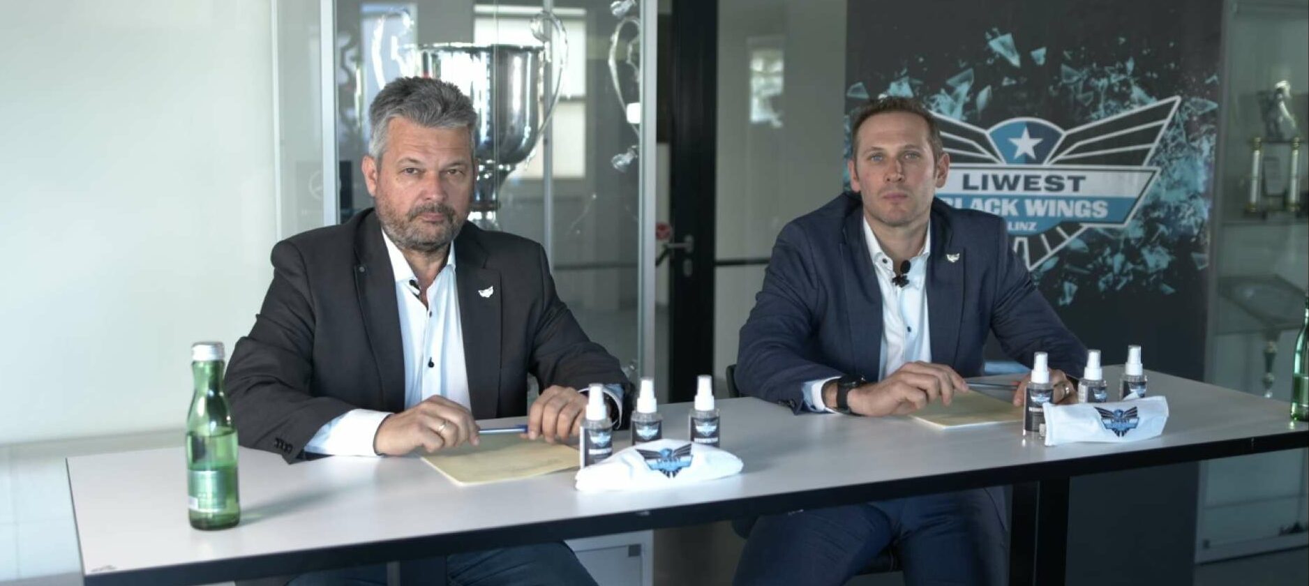 In einer digitalen Pressekonferenz nahmen Boss Peter Freunschlag (l.) und General-Manager Gregor Baumgartner zur aktuellen Lage Stellung.
