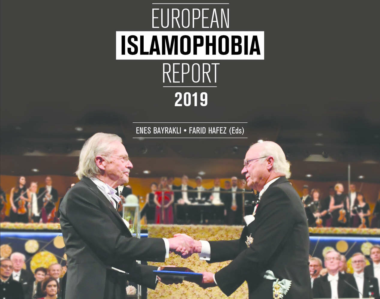 Die Nobelpreisverleihung an „Holocaustleugner“ Handke (l.) durch König Carl XVI. Gustaf ziert die Titelseite des Islamophobiereports.