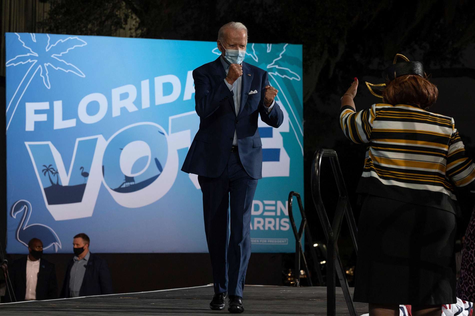 Wahlkampf „rund um die Uhr“. Trump-Herausforderer Joe Biden im Rahmen eines Auftritt im „swing state“ Florida.