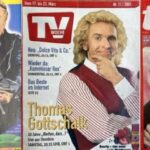 Thomas Gottschalk ist immer wieder auf den Titelseiten diverser Fernsehmagazine zu bewundern.