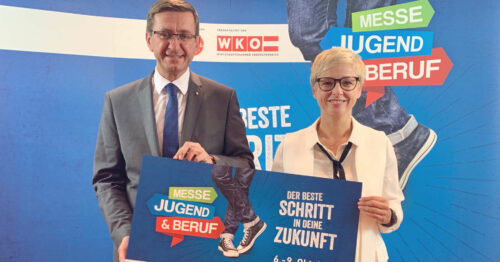 Wirtschafts-Landesrat Markus Achleitner und WKOÖ-Präsidentin Doris Hummer freuen sich auf die Messe in Wels.