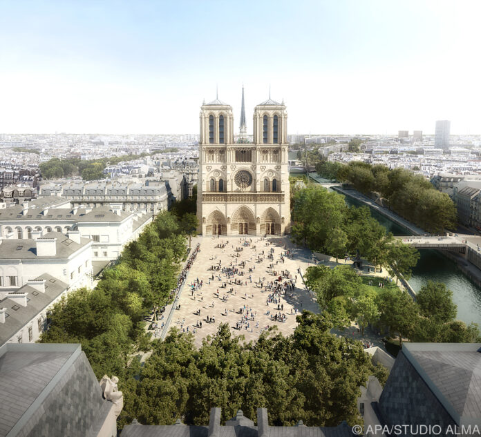 Pariser-Notre-Dame-erh-lt-Vorplatz-mit-besserem-Mikroklima