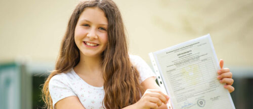 Sophia aus Losenstein, eine unserer tausenden 1er-Schüler