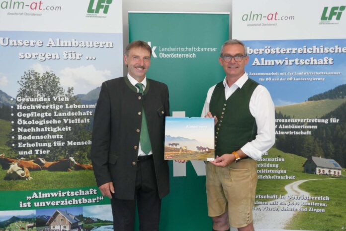 Johann Feßl, Obmann des Vereins OÖ Alm und Weide (l.) und Franz Waldenberger, Präsident der Landwirtschaftskammer OÖ.