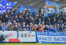 Noch nie in der Klubgeschichte begleiteten Blau-Weiß Linz so viele Fans zu einem Auswärtsspiel wie heute.