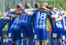 Das Team von Blau-Weiß Linz glaubt nach wie vor an den Meistertitel und den Aufstieg in die Bundesliga.