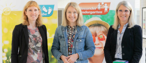 V. l.: Ulrike Salzbacher (Projektleiterin Gesunder Kindergarten), LH-Stv. Christine Haberlander und Sportwissenschafterin Margit Wachter