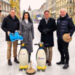 V. l.: Peter Jungreithmair, (Geschäftsführer Wels Marketing & Touristik GmbH), Doris Panagl (max.center), Bürgermeister Andreas Rabl und Helmut Platzer (Tourismusverband Region Wels)