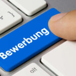 Bewerbung tastatur. Finger