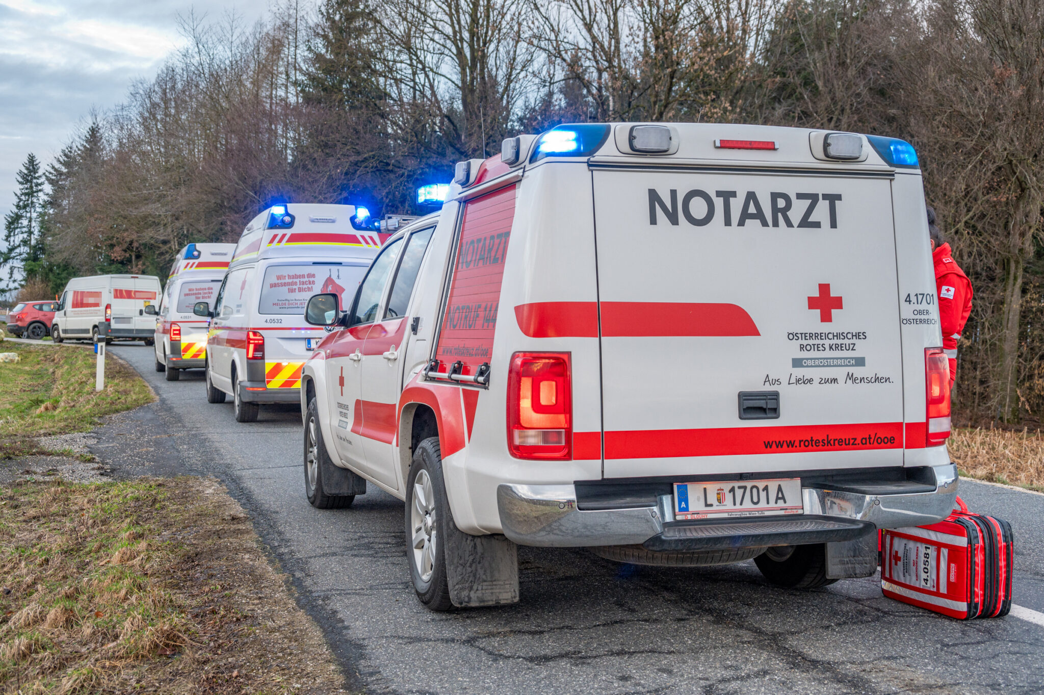 Verkehrsunfall Mit Schwerverletztem In OÖ Führte Zu Straßensperre