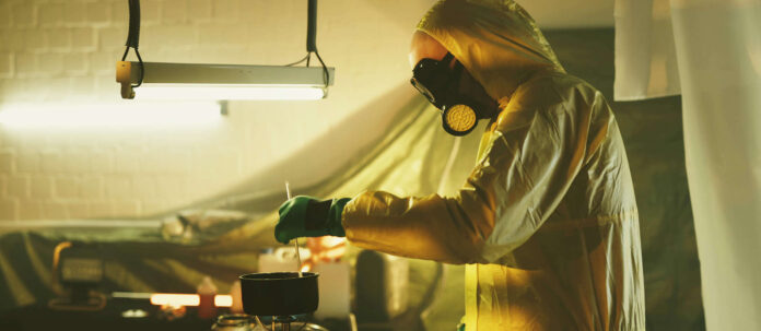Illegal chemist cooks drugs in underground laboratory wearin