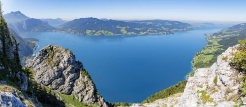 Fantastic view over the Attersee seen from Schoberstein, Upp