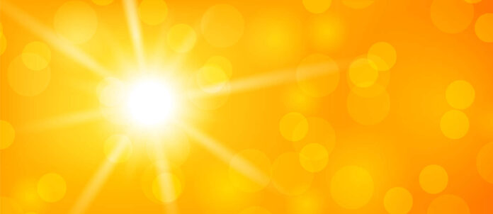 Sommer Sonne Hintergrund abstrakt mit Sonnenstrahlen Banner