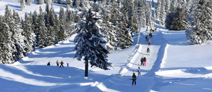 Winter sports in Austria, Kasberg ski area (Grnau, Almtal,