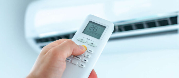 Air conditioner temperature adjustment with remote controlle