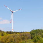 wind turbine in the forest