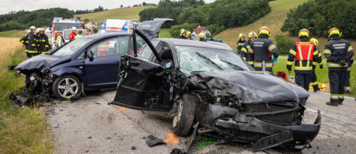 Fünf Verkehrstote verzeichnete der Bezirk Rohrbach 2023, zwei davon bei diesem Unfall am 1. Juli zwischen St. Martin und Landshaag.