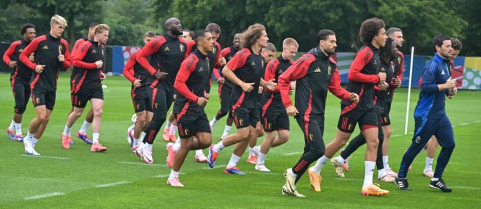 Konzentriert gingen Belgiens Teamspieler im Trainingsquartier in Ludwigsburg zu Werke