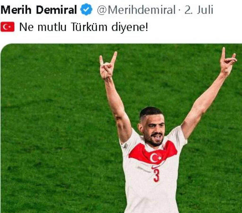 Merih Demiral denkt offenbar nicht daran, das umstrittene Bild von seinem X-Account zu entfernen.