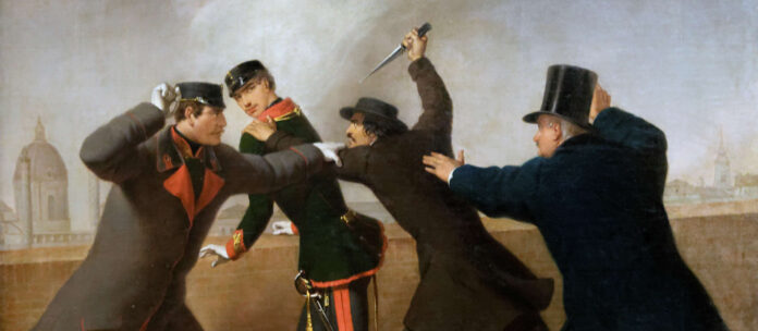 Der gescheiterte Messerangriff auf Kaiser Franz Joseph I. am 18. Februar 1853 (hier dargestellt auf einem Ölgemälde von J. J. Reiner) dient Linken in Österreich nun für codierte Botschaften, die indirekt das Scheitern des Trump-Attentäters bedauern.