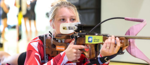 Einen ruhigen Puls zu bewahren ist gerade im Biathlon gar nicht so leicht. Rosaly hat ihr Ziel aber immer klar vor Augen.